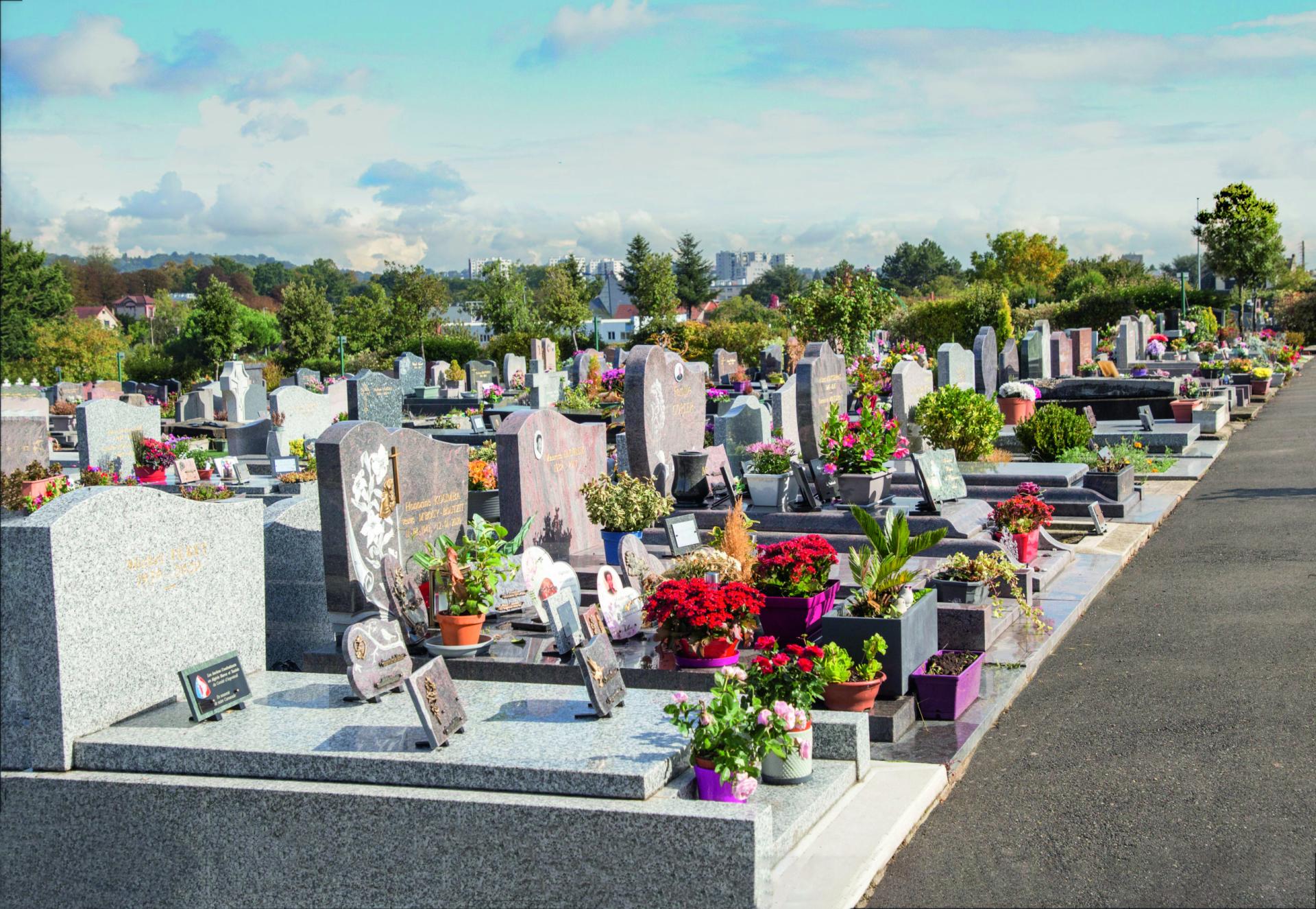 Photo illustrant un cimetière